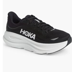 Hoka NEW NIB Bondi Running Shoes Sneakers Women's Sz 9 Black White